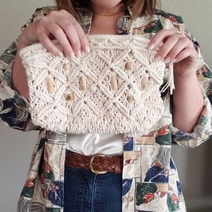 Vintage crochet clutch